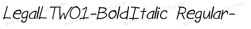 LegalLTW01-BoldItalic Regular字体转换